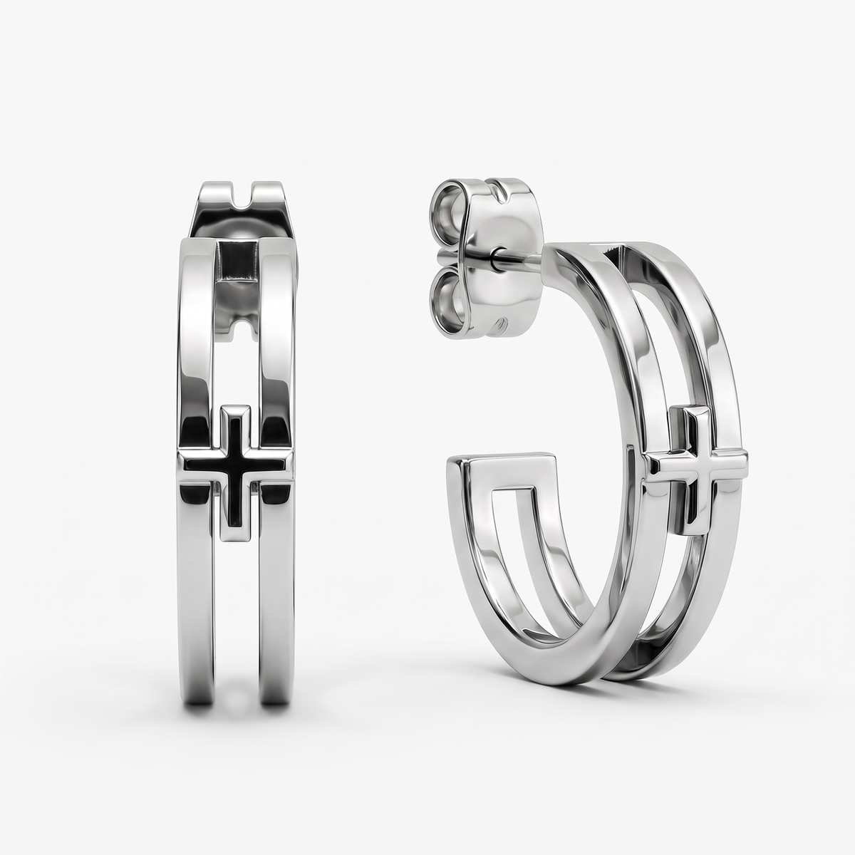 MEDIATOR EARRING - SILVER