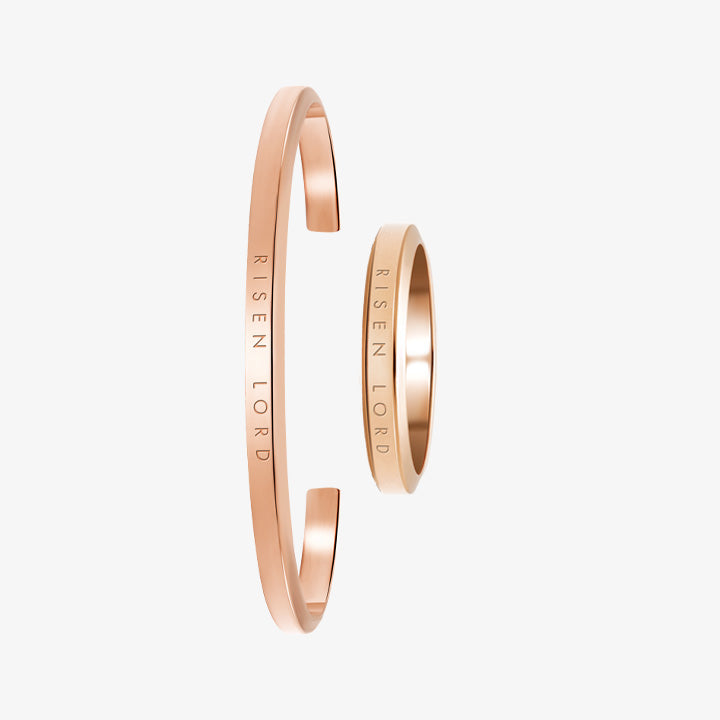 SON OF MAN BRACELET + GOOD SHEPHERD RING - ROSE GOLD